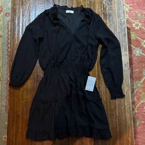 Nordstrom NSR Elegant Black Long Sleeve Dress